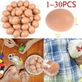 130PC Plastic Fake Chicken Egg Poultry Layer Coop Hatching Simulation