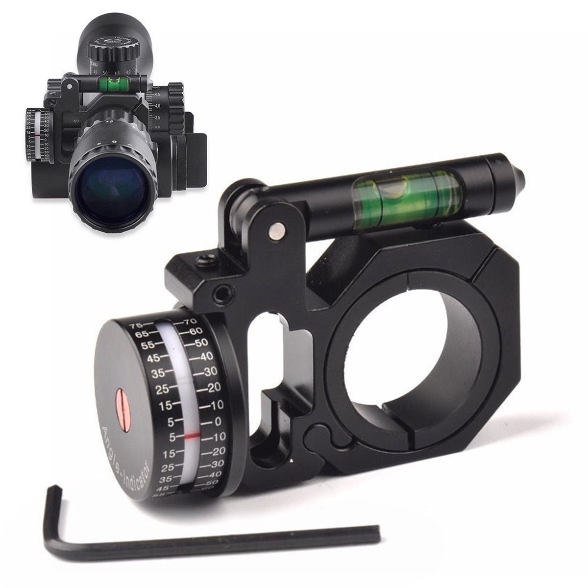 1"/30mm Ring Angle Degree Indicator (ADI/ACI) Scope Mount&bubble level