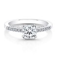thumbnail image 1 of 1.31 Ct Stunning Lab Created Diamond Engagement Ring for women 14K White Gold Size 5, 1 of 7