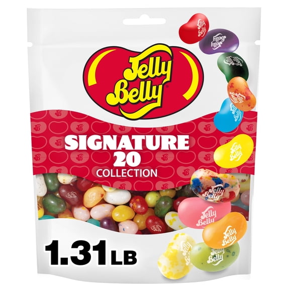 Jelly Belly Signature 20 Collection Jelly Beans, 1 Stand Up Bag, Premium Jelly Beans for the Flavor Aficionado, Assortment May Vary, 1.31 lb