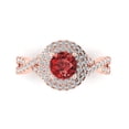 thumbnail image 1 of Clara Pucci 14K Rose Gold 1.31ct Garnet Solitaire with Accents Ring, 1 of 8