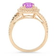 thumbnail image 1 of 1.3125 ct Round Cut Simulated Alexandrite Halo Engagement Ring for Women in 14K Yellow Gold, 1 of 2
