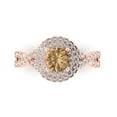thumbnail image 1 of Clara Pucci 14K Rose Gold 1.31ct Champagne Solitaire with Accents Ring, 1 of 8
