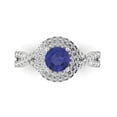 thumbnail image 1 of Clara Pucci 14K White Gold 1.31ct Tanzanite Halo Ring for Women, 1 of 8