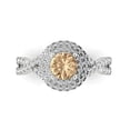 thumbnail image 1 of Clara Pucci 14K White Gold 1.31ct YellowMoissanite Halo Ring for Women, 1 of 8