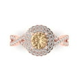 thumbnail image 1 of Clara Pucci 14K Rose Gold 1.31ct YellowMoissanite Solitaire with Accents, 1 of 8