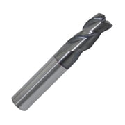1/32" 3 Flute Single End Carbide End Mill 40  Degree Helix TiCN Coated .093" Flute Length, 1-1/2"OAL