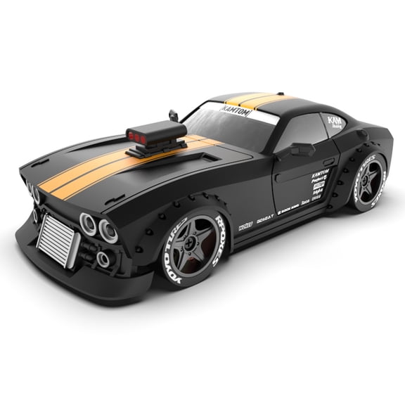 1/32 4WD RC Drift Gyro Car, 2.4G 30KM/h High Speed Sports Racing Car with LED Lights, RC Vehicle Toy Gifts for Adults (RTR Version)