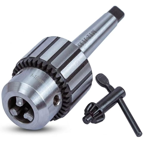 1/32" 5/8"116mm Keyed Drill Chuck MT2-JT33 Arbor, Heavy Duty Precision Drill Chuck for Lathe, Drill Press, Milling Machine, Morse Taper MT2 to JT33