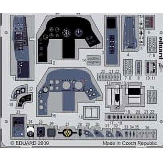 1/32 Aircraft- BAC Lightning F2A Interior for TSM (Painted Self Adhesive) (D)