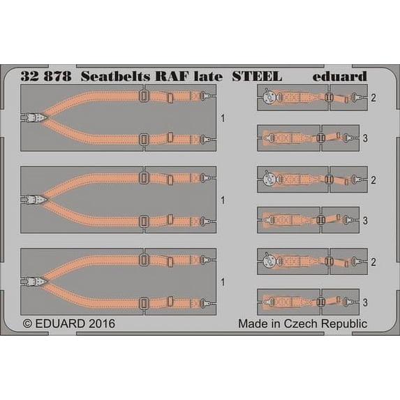 1/32 Aircraft- Seatbelts RAF Late Steel (Painted)