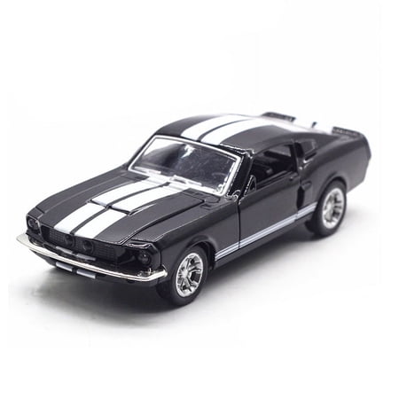 1:32 Alloy Diecast Classic Ford Mustang GT 1967 GT500 Vintage Model Classic Pull Back Toy Car Miniature Vehicle Replica Kid Gift