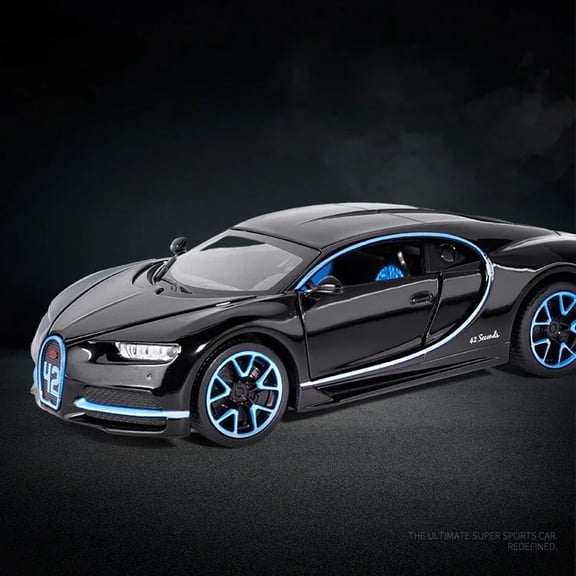 1:32 Alloy Sports Car Model, Diecast Metal, Pull Back Toy with Light & Sound, Collectible Gift for Boys Ages 3
