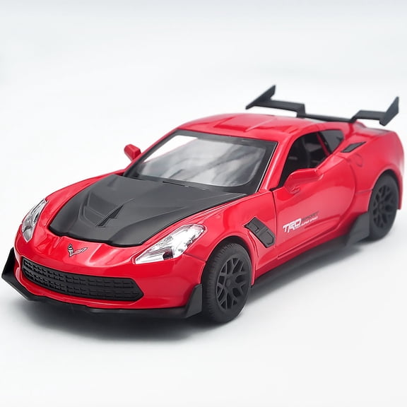 1:32 Applicable Corvette Z06 alloy sports car model die-casting metal toy car model simulation sound and light collection