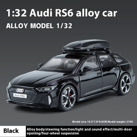 1:32 Audi RS6 Quattro Station Wagon Alloy Metal Diecast Vehicles Car Model Sound & Light Holiday Gifts For Friend Hobby Collect