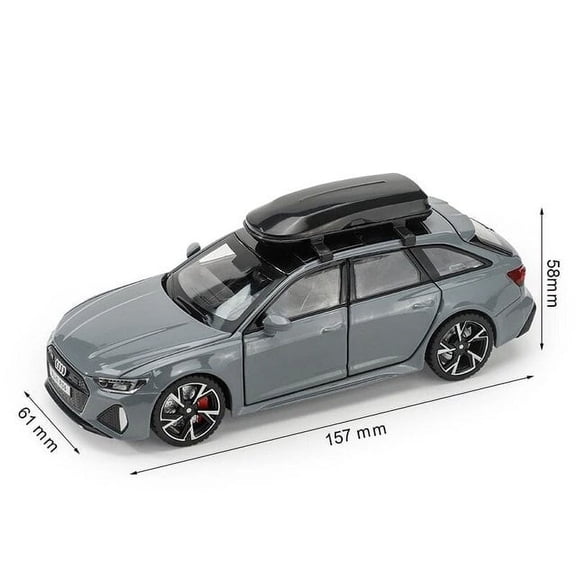 1:32 Audi RS6 Toy Car Model With Sound And Light Doors Opened Alloy Diecast Model Vehicle Collection for Boy Adult Festival Gift