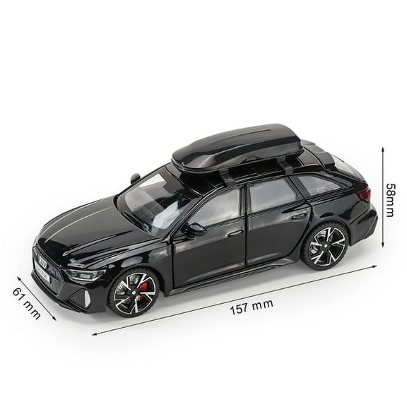 1:32 Audi RS6 Toy Car Model With Sound And Light Doors Opened Alloy Diecast Model Vehicle Collection for Boy Adult Festival Gift
