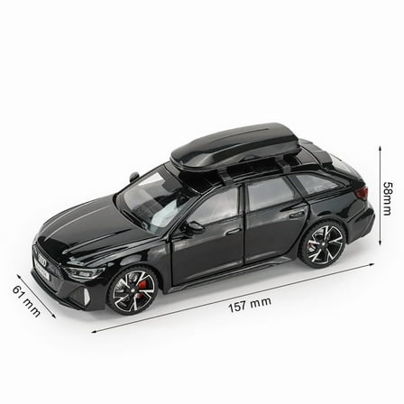 1/32 Audi RS6 Toy Car Model with Sound Light Doors Opened Alloy Diecast Model Vehicle Collection Toy for Boy Adult Festival Gift