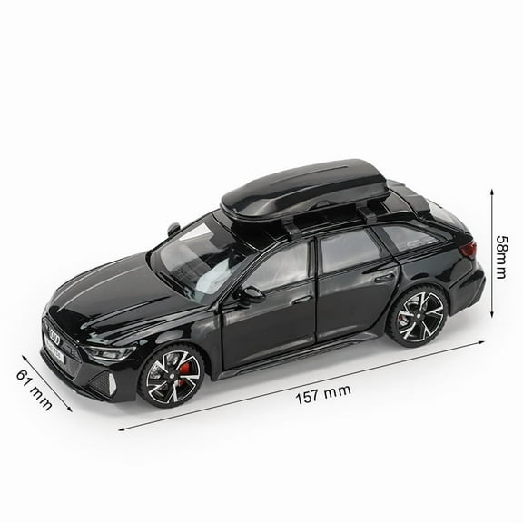 1/32 Audi RS6 Toy Car Model with Sound Light Doors Opened Alloy Diecast Model Vehicle Collection Toy for Boy Adult Festival Gift