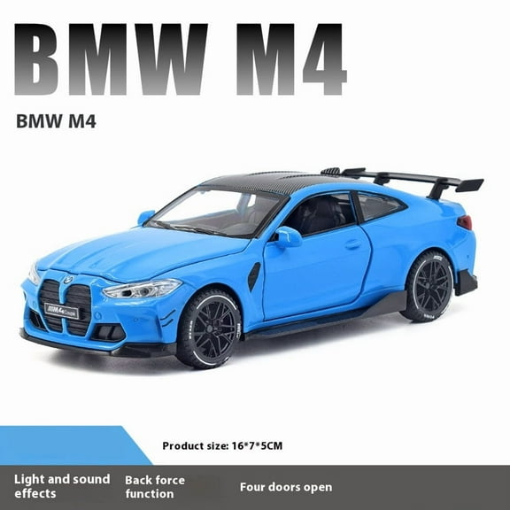 Miniature 1:32 BMW M4 Coupe Sports Car Alloy Diecasts Metal Model Simulation Rally Car Toy With Sound Light Exquisite Gifts Boys