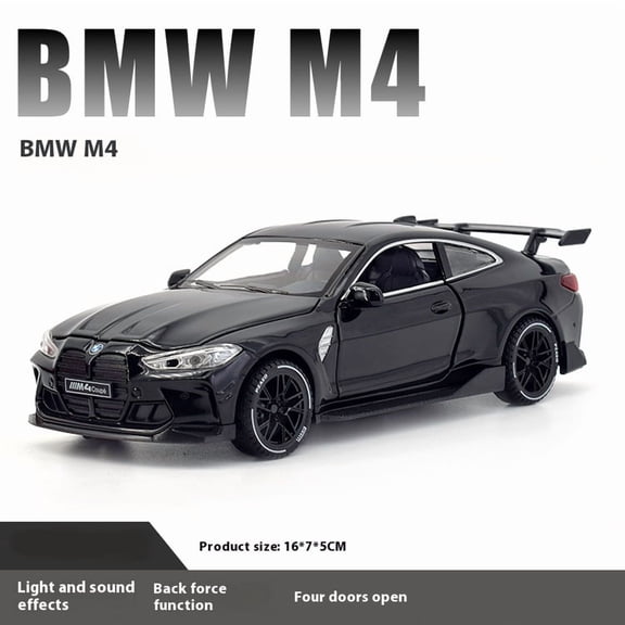 Miniature 1:32 BMW M4 Coupe Sports Car Alloy Diecasts Metal Model Simulation Rally Car Toy With Sound Light Exquisite Gifts Boys