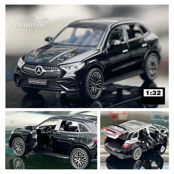 1:32 Benzs GLC 400e SUV Alloy Car Model Diecast Metal Toy Vehicle Car Model Simulation Sound and Light Collection Childrens Gift