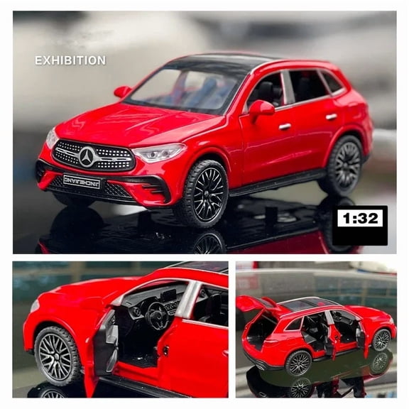 1:32 Benzs GLC 400e SUV Alloy Car Model Diecast Metal Toy Vehicle Car Model Simulation Sound and Light Collection Childrens Gift