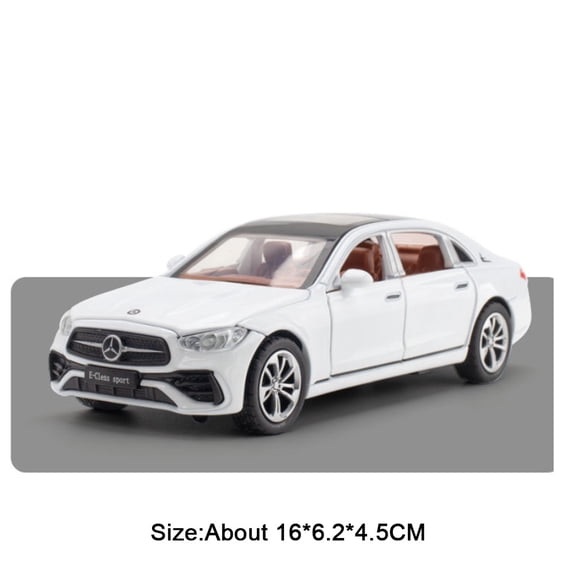 1:32 C260L E300L Alloy Diecast Model Toy Car 6 Doors Opened Sound Light Pull Back Rubber Tires