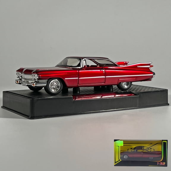 1:32 Cadillac Eldorado Biarritz Classic Retro Car Alloy Metal Diecast Model Car With Sound And Light Pull Back Collection Hobby