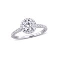 thumbnail image 1 of 1.32 Carat (Ctw VS1-VS2, G-H) Lab-Grown Diamond Halo Engagement Ring in 14K White Gold for Women, 1 of 6