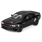 Anmyjuly 1/32 Challenger Hellcat Die-Cast Metal Toy Car, Pull Back with Light and Music Collectible Model