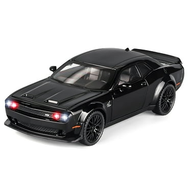 1/32 Challenger Hellcat Die Cast Metal Toy Cars,Pull Back Hellcat With Light and Music Collectible Model Cars