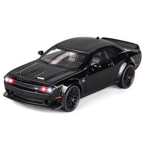 Anmyjuly Toy Cars for Boys 3-6 Years, 1/32 Challenger Hellcat Die-Cast Metal Muscle Car Model, Pull Back Toy Car with Light & Music, Openable Doors Collectible Vehicle for Kids