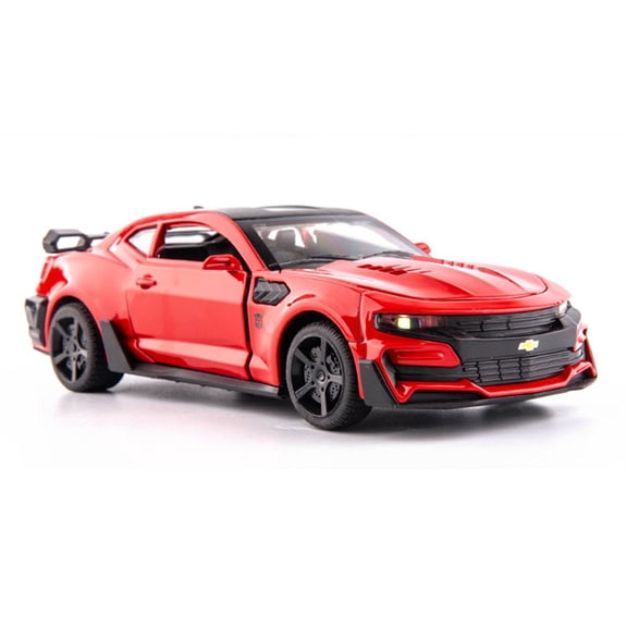 1/32 Classic Muscle Replica Diecast Alloy Metal Model Car Toys, 4 Openable Doors Pull Back Vehicle with Simulated Sound & Light, Collectible Mini Auto Replica Gift for Hobby Collectors & Auto Enthusi