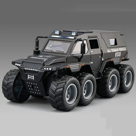 1: 32 Conqueror SUV Mini Toy Car Simulation Alloy Off-Road 8 Wheel Car Inertial Model Sound Lightweight Children's Birthday Gift