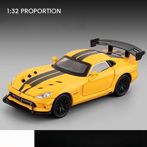 1:32 Dodge Viper ACR Massive Sports Car Alloy Diecast Model Car Children's Toy Car Racing Games With Kids With Sound Light Gifts