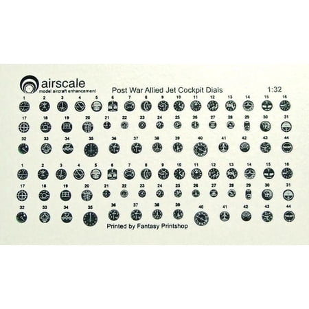 1/32 Early Allied Jets Instrument Dials (Decal)