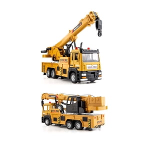 1:32 Engineering crane model, sound and light pull-back alloy model toy