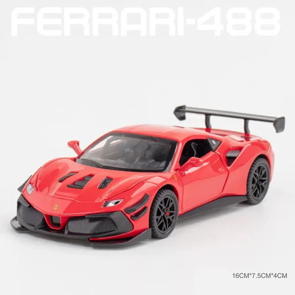 1:32 Ferrari 488 Sports Car Model Metal Diecast Alloy Toys Cars Models For Boys Children Kids Vehicles Hobby&Collectibles