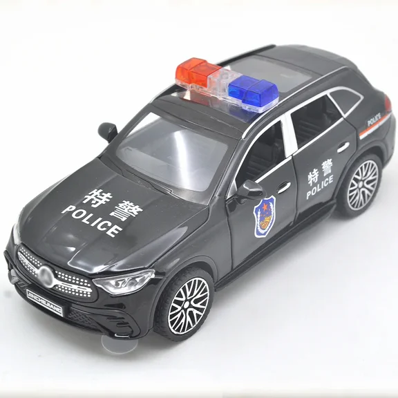1:32 For Mercedes Benz alloy police car model decorations for children's toy collection gifts