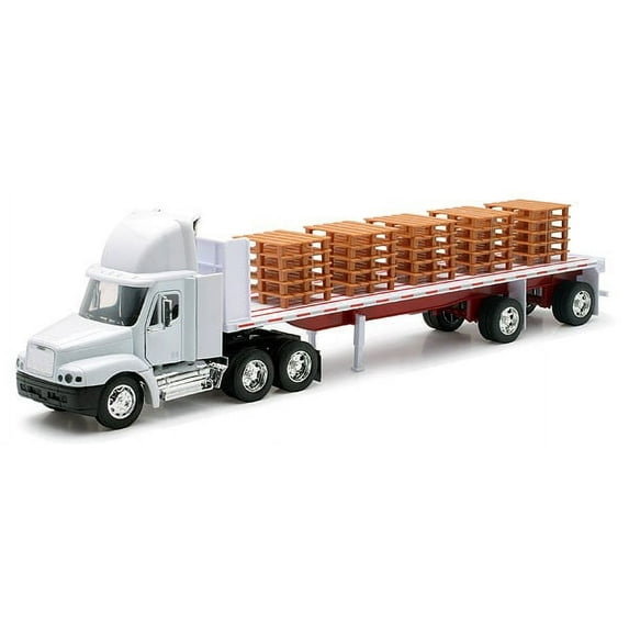 1/32 Freightliner Century Class w/Flatbed Trailer & Pallet Load (Die Cast)
