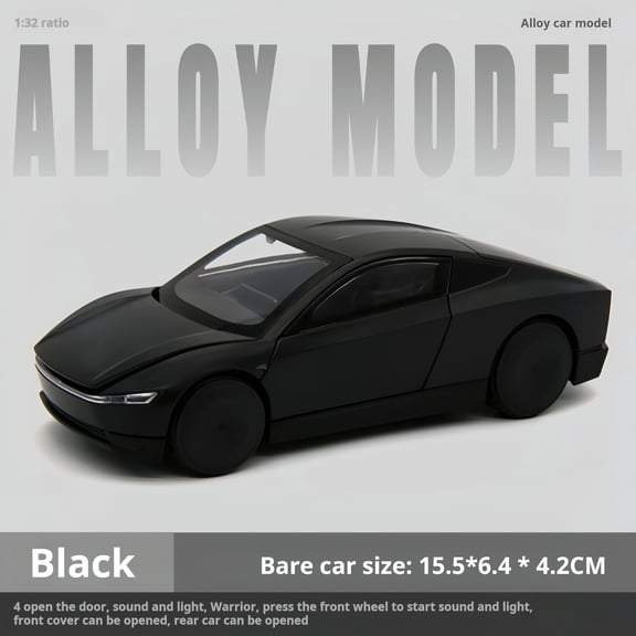 1:32 Futuristic Autonomous Pickup Diecast Alloy Toy, Pull-Back Simulated Vehicle Replica, Movable Doors Mini Metal Model, Desktop Display Ornament & Hobby Collectible Gift for Vehicle Enthusiasts