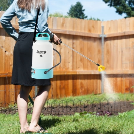 1.32 Gal Handheld Electric Pump Tank Sprayer Adjustable with4 Nozzles Durable