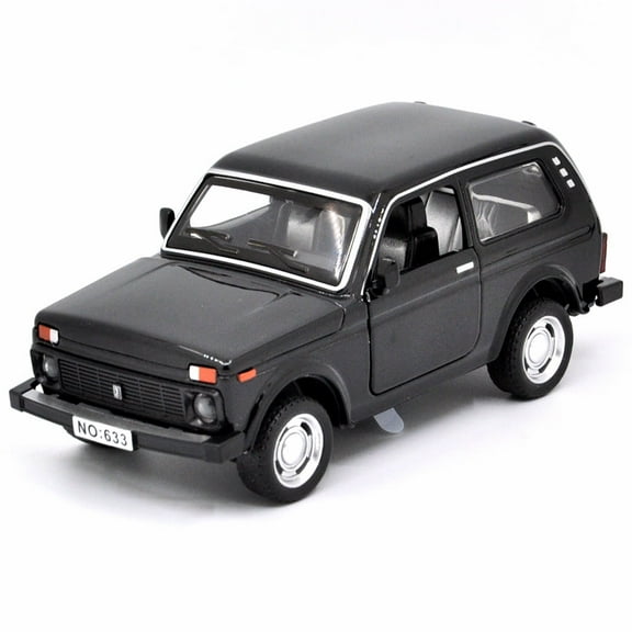 1: 32 High fidelity toys suitable for Lada Jeep alloy car models, children's gifts with sound and light pullback function
