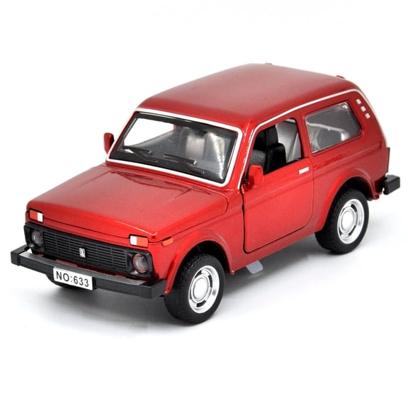 1: 32 High fidelity toys suitable for Lada Jeep alloy car models, children's gifts with sound and light pullback function