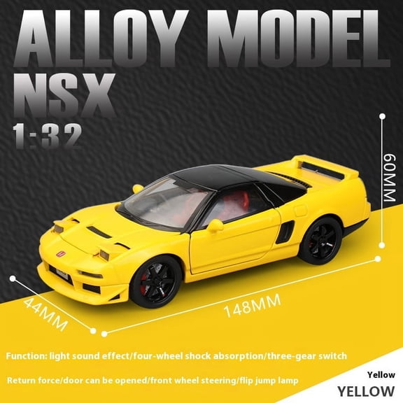 1:32 Honda Acura NSX NA1 Supercar Racing Sports Couple Alloy Metal Diecast Model Car Sound & Light Collection Simulation Gifts