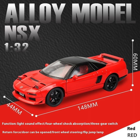 1:32 Honda Acura NSX NA1 Supercar Racing Sports Couple Alloy Metal Diecast Model Car Sound & Light Collection Simulation Gifts