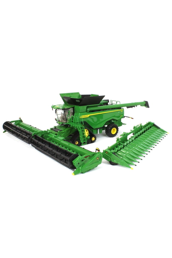 Prestige Collection 1/32 John Deere X9 1000 Tracked Combine w/ Corn & Draper Heads 45759
