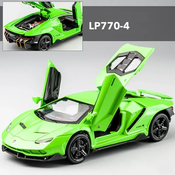 1:32 LP770 750 Alloy Sports Car Model Diecasts & Toy Vehicles Sound Light Super Racing Lifting Tail Pull Car Toy