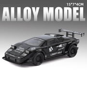 132 Lambor Countach LP500S LBWK Toys Models Cars Alloy Diecast Doors Opened Miniature Vehicle Light Sound Car Boys Edutainment